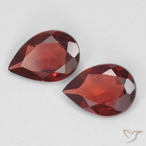 1.18 ctw Red Pyrope Garnet Stones, Natural Pyrope Garnet in Pear Facet Shape for Sale