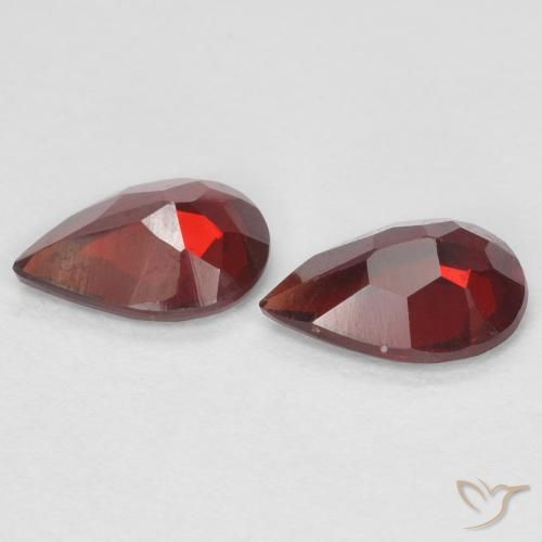 Pyrope Garnet Gemstones in 7 x 4.7 mm Size for Sale, Pyrope Garnet Stones in Dark Red Color