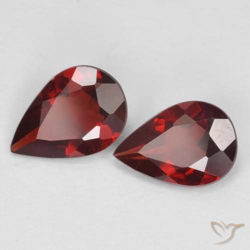 1.23ctw Natural Dark Red Pyrope Garnet, Pear Shape, VVS-VS