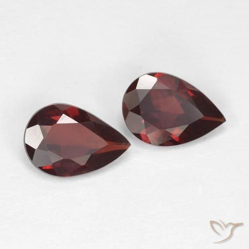 1.27 ctw Red Pyrope Garnet Stones, Natural Pyrope Garnet in Pear Facet Shape for Sale