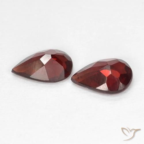 Pyrope Garnet Gemstones in 7 x 4.8 mm Size for Sale, Pyrope Garnet Stones in Dark Red Color