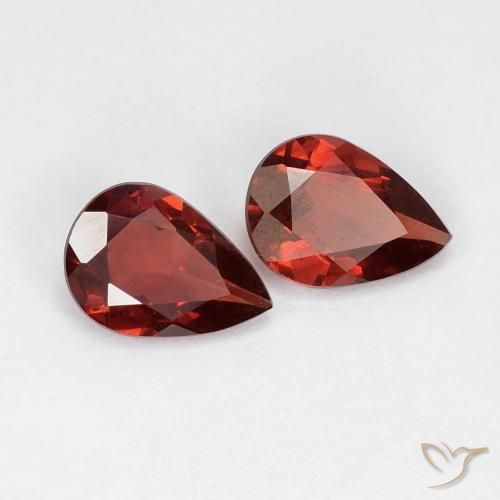 1.32 ctw Red Pyrope Garnet Stones, Natural Pyrope Garnet in Pear Facet Shape for Sale