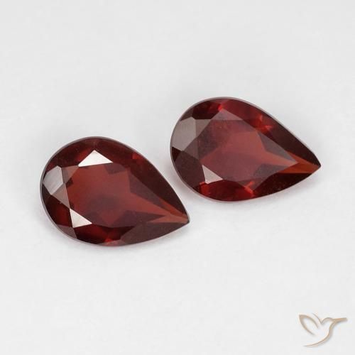 1.21 ctw Red Pyrope Garnet Stones, Natural Pyrope Garnet in Pear Facet Shape for Sale
