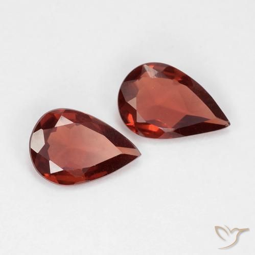 1.14 ctw Red Pyrope Garnet Stones, Natural Pyrope Garnet in Pear Facet Shape for Sale