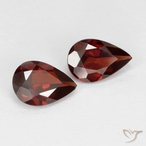1.48 ctw Red Pyrope Garnet Stones, Natural Pyrope Garnet in Pear Facet Shape for Sale