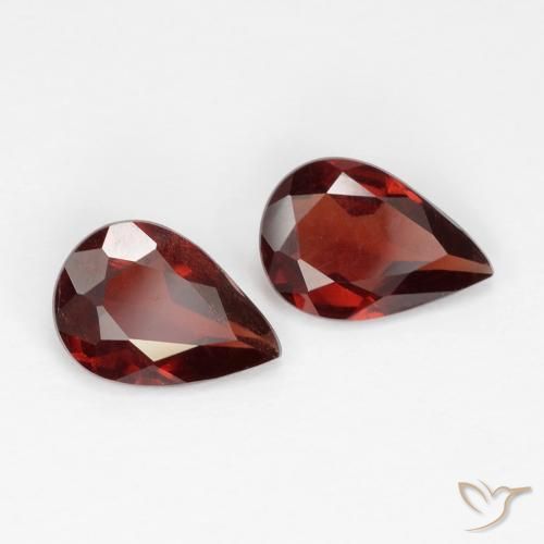 1.25 ctw Red Pyrope Garnet Stones, Natural Pyrope Garnet in Pear Facet Shape for Sale