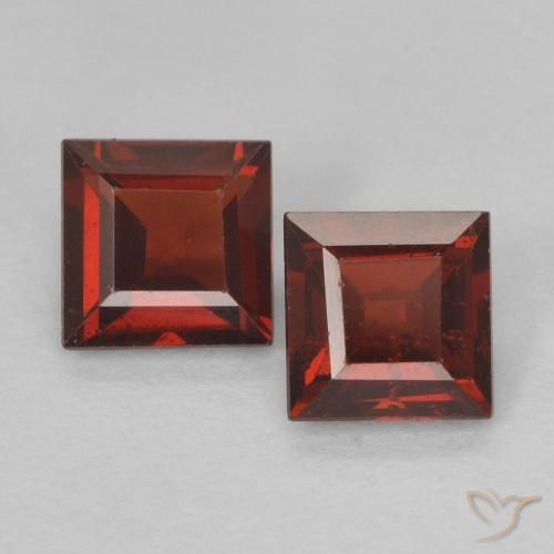 0.84 ct Square Cut Pyrope Garnet, 4.1 x 4.1 mm From Madagascar, Photo A