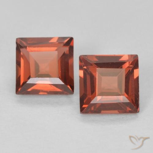 0.87 ct Square Cut Pyrope Garnet, 4.1 x 4.1 mm From Madagascar, Photo A