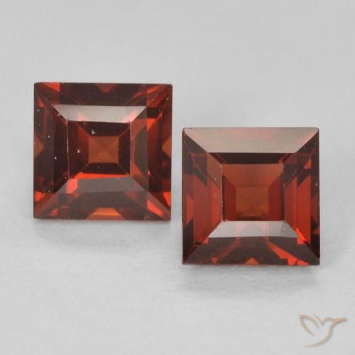 1.07 ct Square Cut Pyrope Garnet, 4.2 x 4.1 mm From Madagascar, Photo A