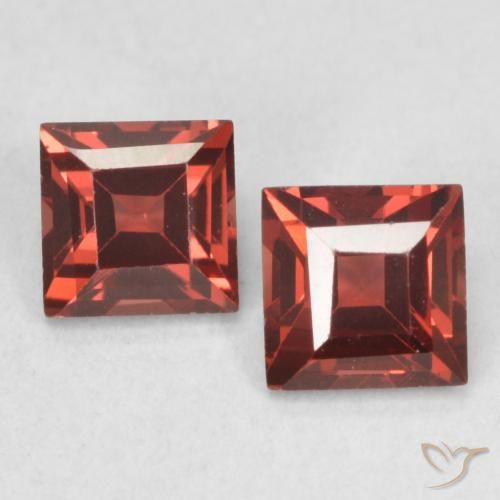 0.94 ct Square Cut Pyrope Garnet, 4.1 x 4.1 mm From Madagascar, Photo A