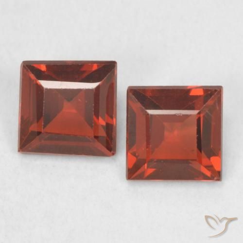0.87 ct Square Cut Pyrope Garnet, 4.2 x 4.1 mm From Madagascar, Photo A