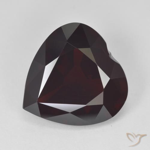 10.48 ct Heart Cut Pyrope Garnet, 14.3 x 14.2 mm From Mozambique, Photo A