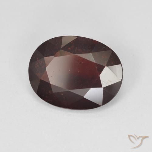 3.94 ct Red Pyrope Garnet Stone, Natural Pyrope Garnet in Oval Facet Shape for Sale