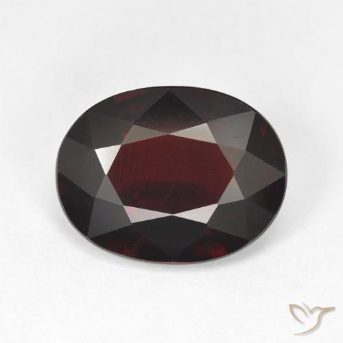 6.48ct Natural Blackish Red Pyrope Garnet, Oval, VVS-VS
