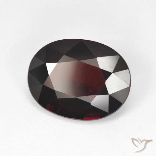 6.48 ct Red Pyrope Garnet Stone, Natural Pyrope Garnet in Oval Facet Shape for Sale