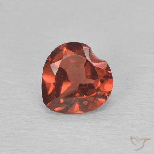 0.58 ct Heart Cut Pyrope Garnet, 5 x 4.9 mm From the United States, Photo A