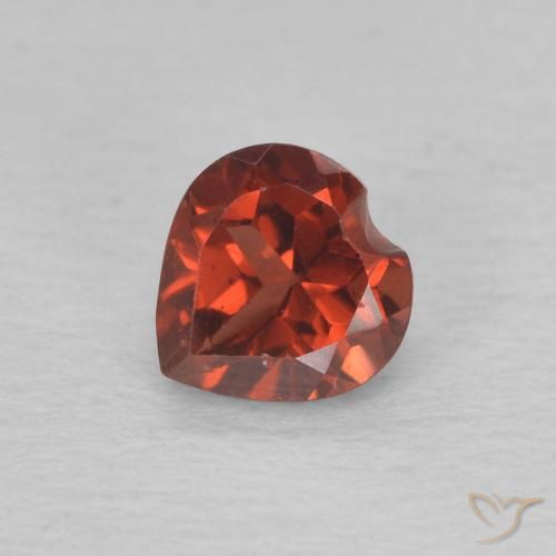 0.65 ct Heart Cut Pyrope Garnet, 5.1 x 5.1 mm From the United States, Photo A