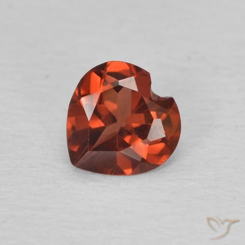0.46 ct Heart Cut Pyrope Garnet, 5 x 5 mm From the United States, Photo A