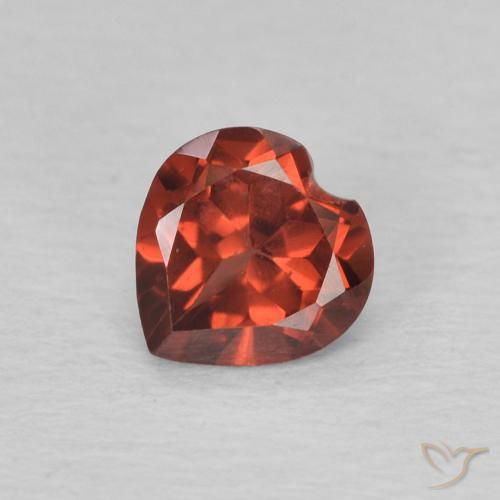 0.62 ct Heart Cut Pyrope Garnet, 5.3 x 5.2 mm From the United States, Photo A