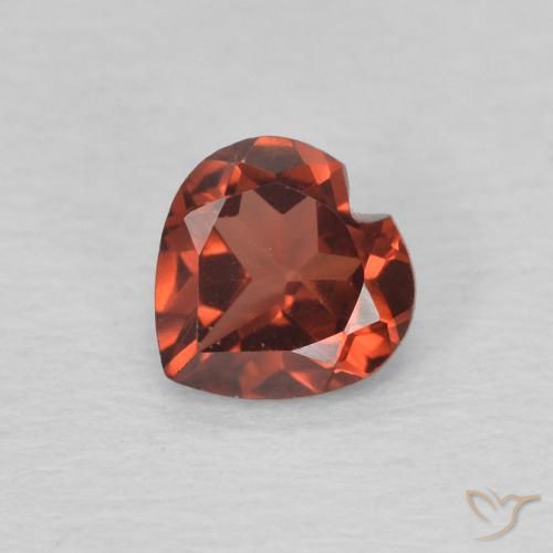 0.6 ct Heart Cut Pyrope Garnet, 5.3 x 5.2 mm From the United States, Photo A