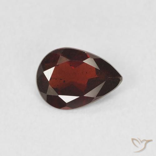 0.65 ct Red Pyrope Garnet Stone, Natural Pyrope Garnet in Pear Facet Shape for Sale