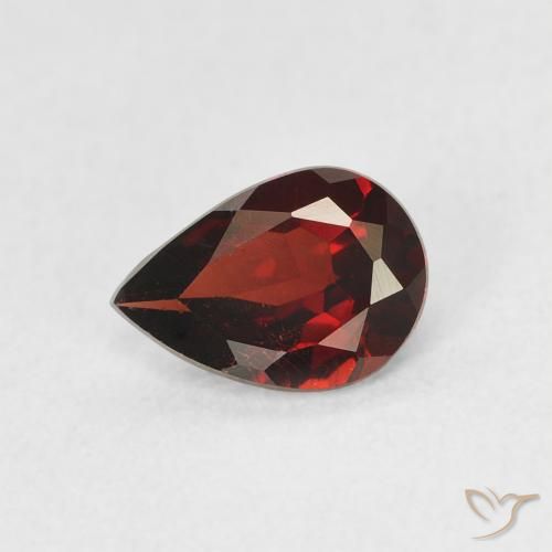 0.77ct Natural Deep Red Pyrope Garnet, Pear Shape, VS