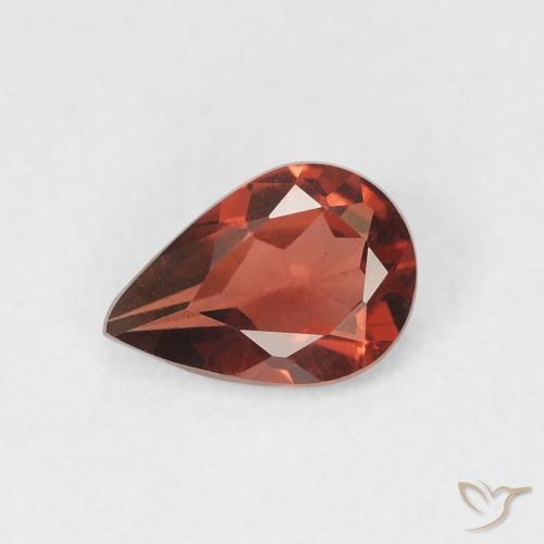 0.71ct Natural Deep Scarlet Red Pyrope Garnet, Pear Shape, VS