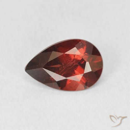 0.80ct Natural Deep Blood Red Pyrope Garnet, Pear Shape, VS