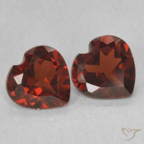 1.06 ctw Red Pyrope Garnet Stones, Natural Pyrope Garnet in Heart Facet Shape for Sale