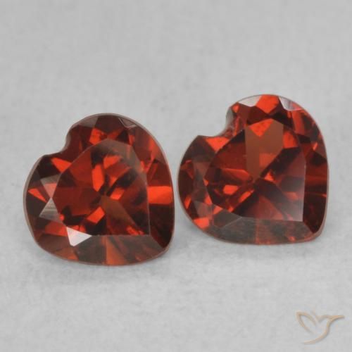 1.01 ctw Red Pyrope Garnet Stones, Natural Pyrope Garnet in Heart Facet Shape for Sale