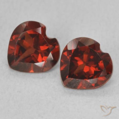 1.12ctw Natural Medium Red Pyrope Garnet, Heart, VVS-VS