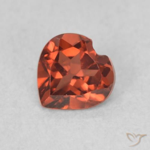 0.54 ct Heart Cut Pyrope Garnet, 4.9 x 4.9 mm From the United States, Photo A