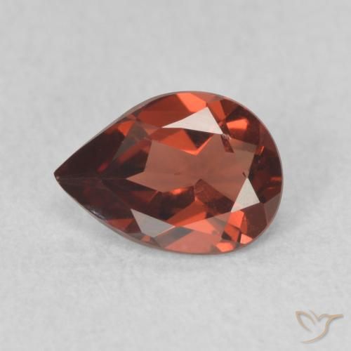 0.72ct Natural Dark Red Pyrope Garnet, Pear Shape, VVS