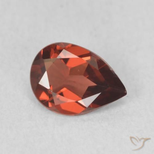 0.72 ct Red Pyrope Garnet Stone, Natural Pyrope Garnet in Pear Facet Shape for Sale