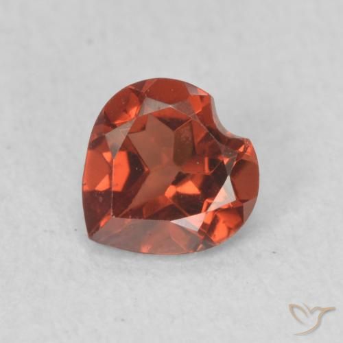 0.57 ct Heart Cut Pyrope Garnet, 5.2 x 5.1 mm From the United States, Photo A