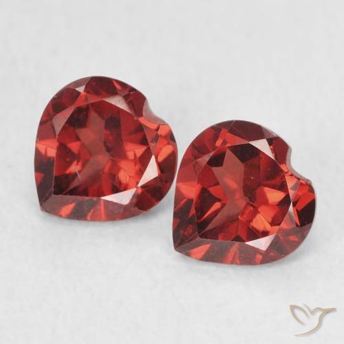 1.30ctw Natural Medium Red Pyrope Garnet, Heart, VS