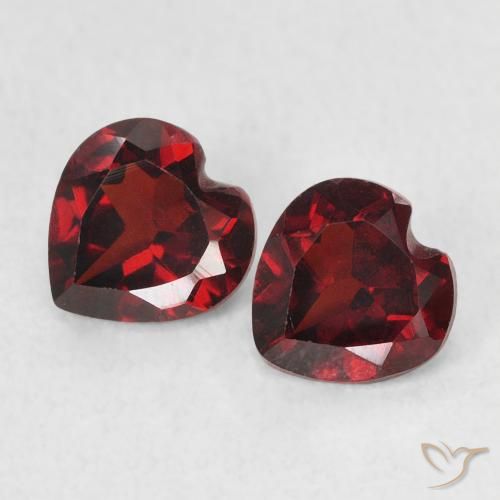 1.07ctw Natural Dark Red Pyrope Garnet, Heart, VS