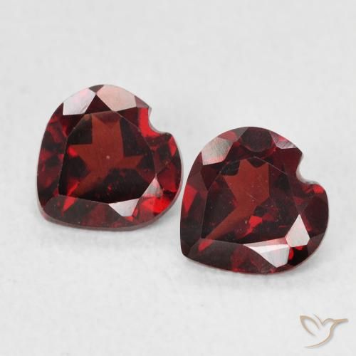 1.15 ct Heart Cut Pyrope Garnet, 5.1 x 5 mm From the United States, Photo A