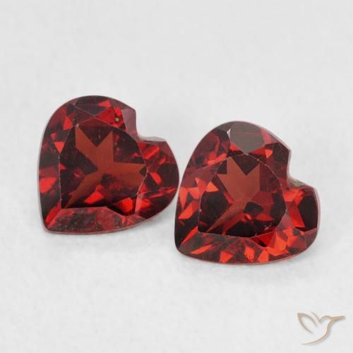1.00ctw Natural Currant Red Pyrope Garnet, Heart, VS