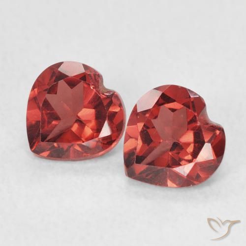1.23ctw Natural Deep Scarlet Red Pyrope Garnet, Heart, VS