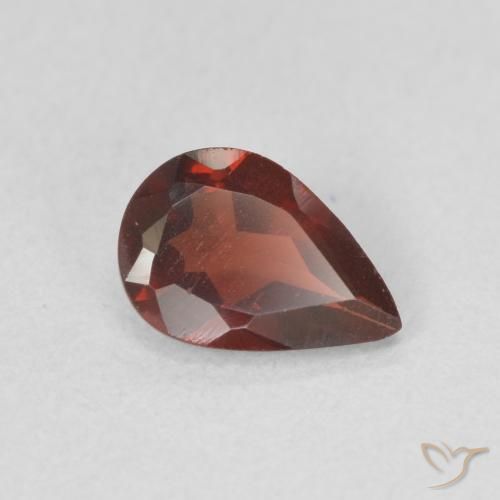 0.73 ct Red Pyrope Garnet Stone, Natural Pyrope Garnet in Pear Facet Shape for Sale