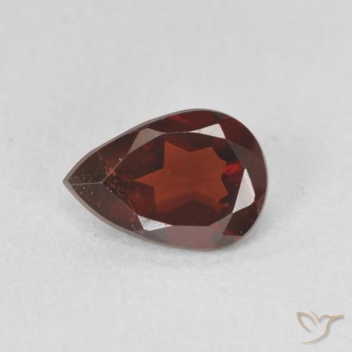 0.80ct Natural Dark Red Pyrope Garnet, Pear Shape, VVS-VS