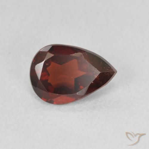 0.80 ct Red Pyrope Garnet Stone, Natural Pyrope Garnet in Pear Facet Shape for Sale