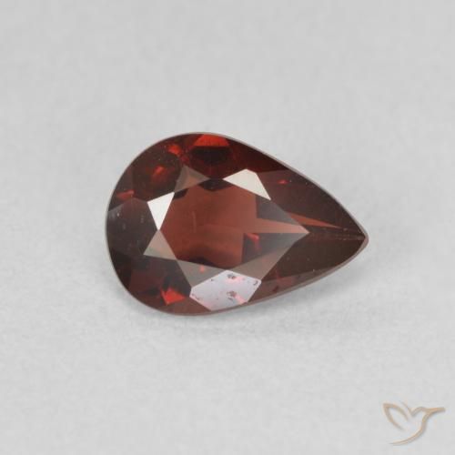 0.73ct Natural Dark Red Pyrope Garnet, Pear Shape, VVS-VS