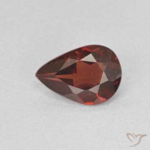 0.73 ct Red Pyrope Garnet Stone, Natural Pyrope Garnet in Pear Facet Shape for Sale