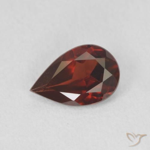 0.69ct Natural Sangria Red Pyrope Garnet, Pear Shape, VVS-VS