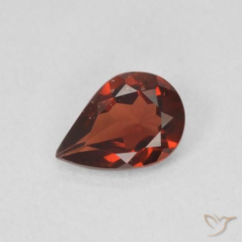 0.62ct Natural Sangria Red Pyrope Garnet, Pear Shape, VS