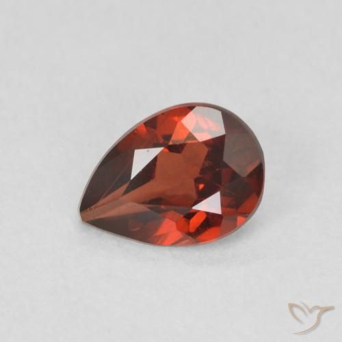 0.77ct Natural Dark Red Pyrope Garnet, Pear Shape, VS
