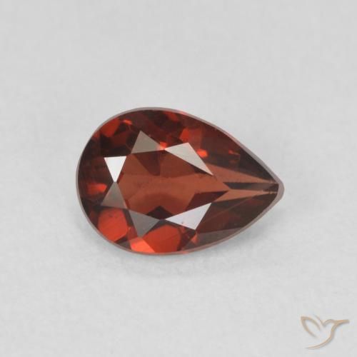 0.77 ct Red Pyrope Garnet Stone, Natural Pyrope Garnet in Pear Facet Shape for Sale
