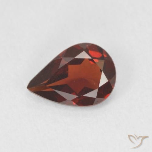 0.73ct Natural Sangria Red Pyrope Garnet, Pear Shape, VVS-VS